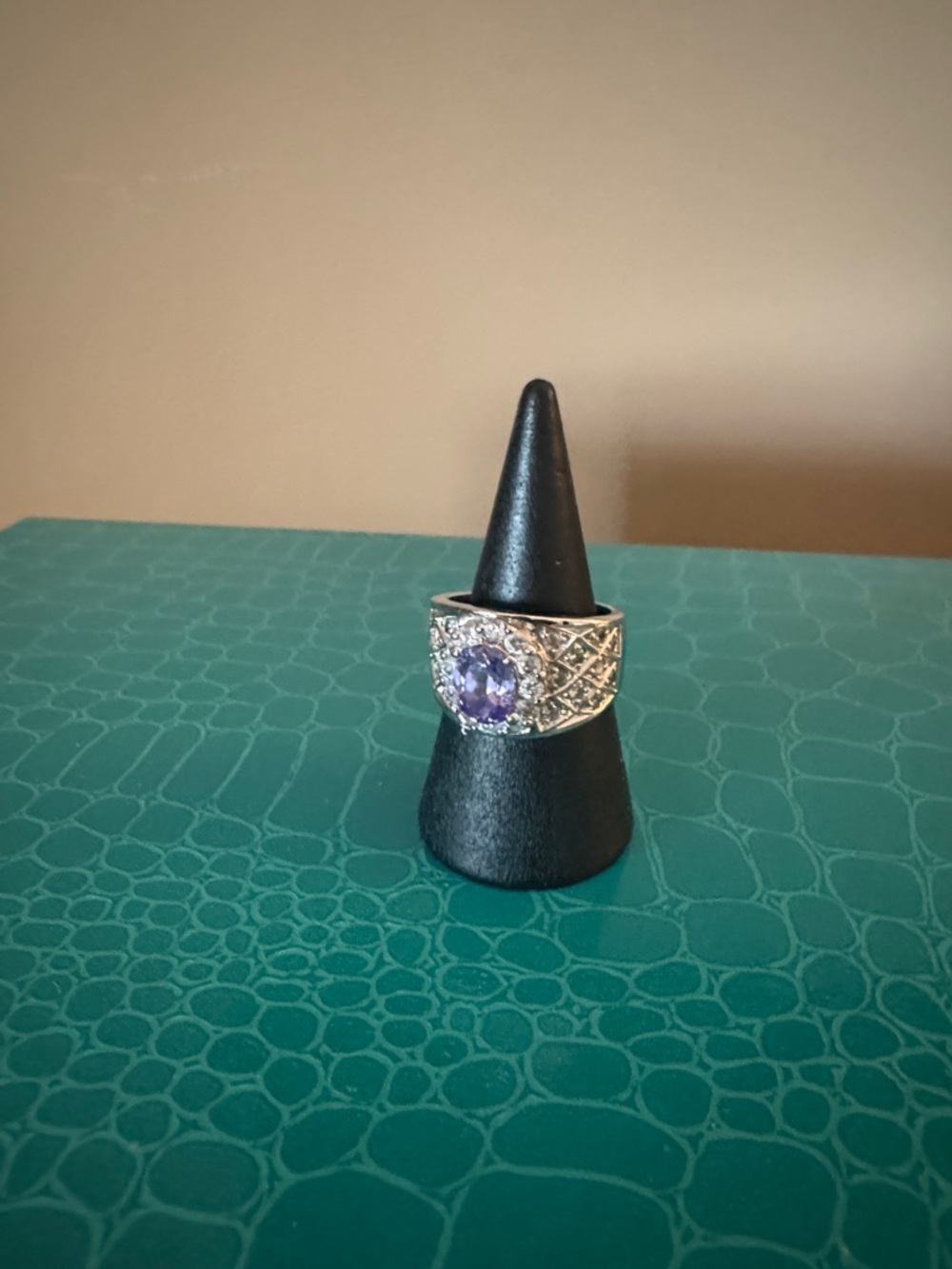 Sterling Silver Purple Stone Statement Ring
